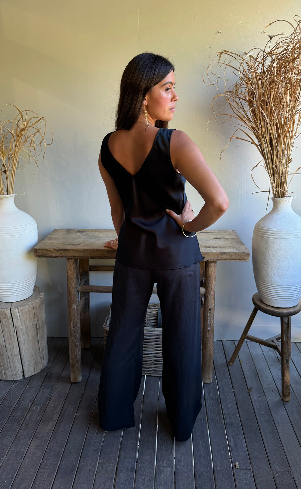 Palazzo Pant Onyx Linen