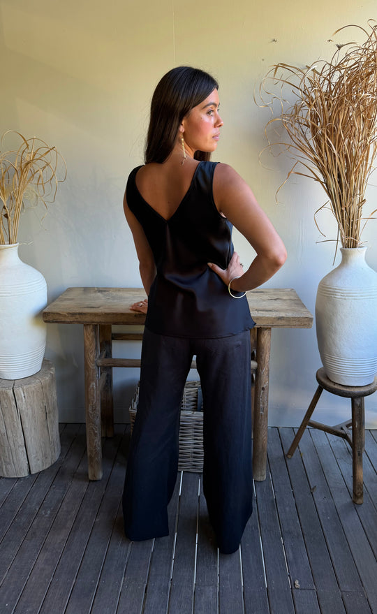 Palazzo Pant Onyx Linen