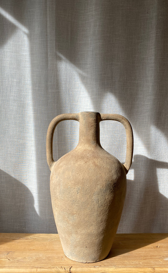 Double Handed Earthen Urn L