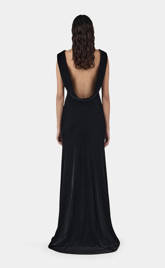 Isolde Velvet Dress Black