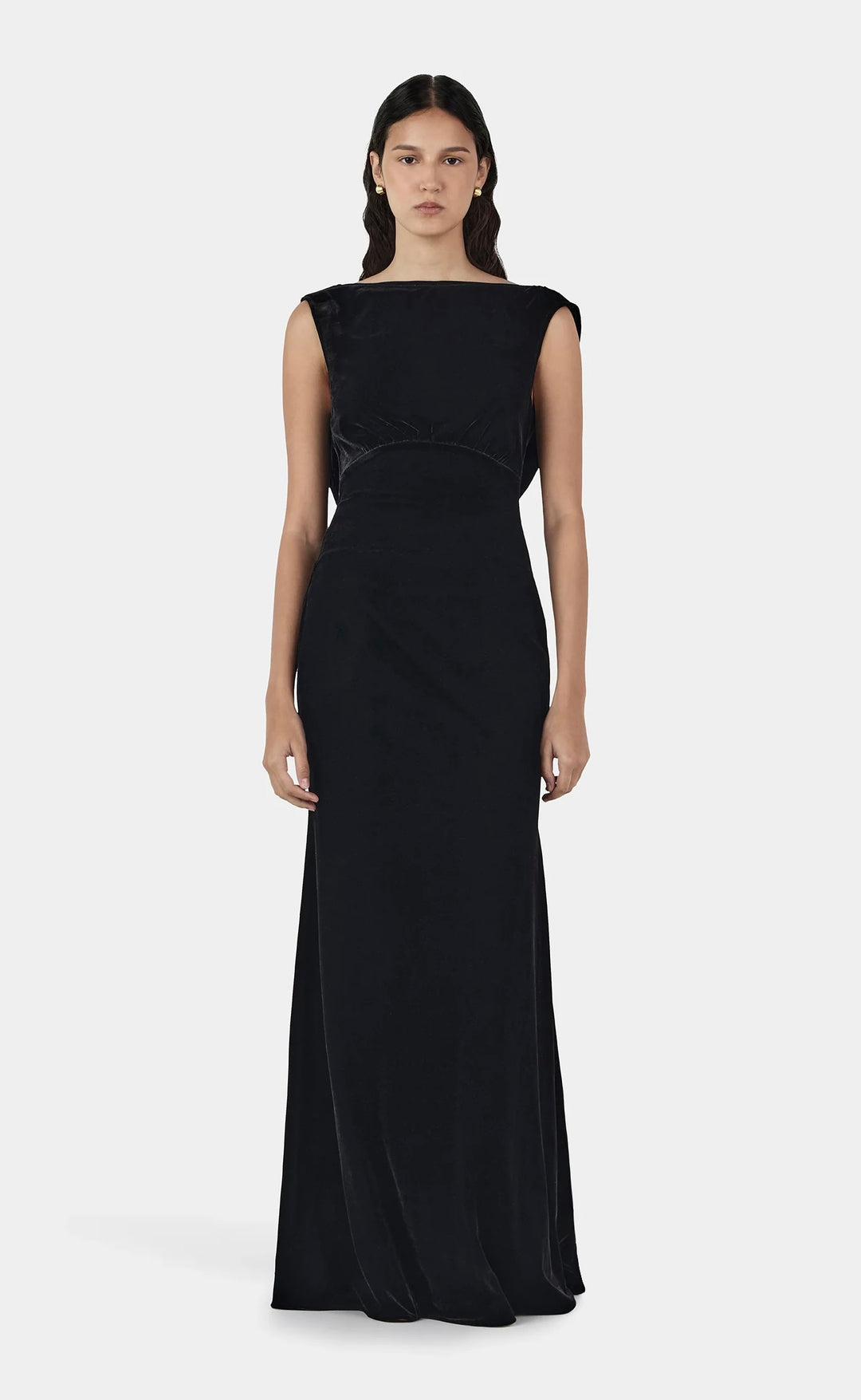 Isolde Velvet Dress Black