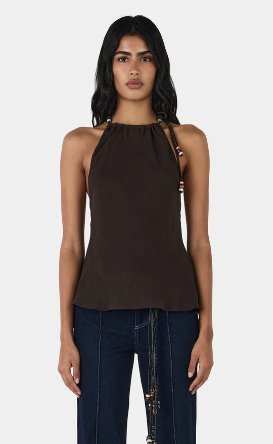 Juniper Silk Top Chocolate