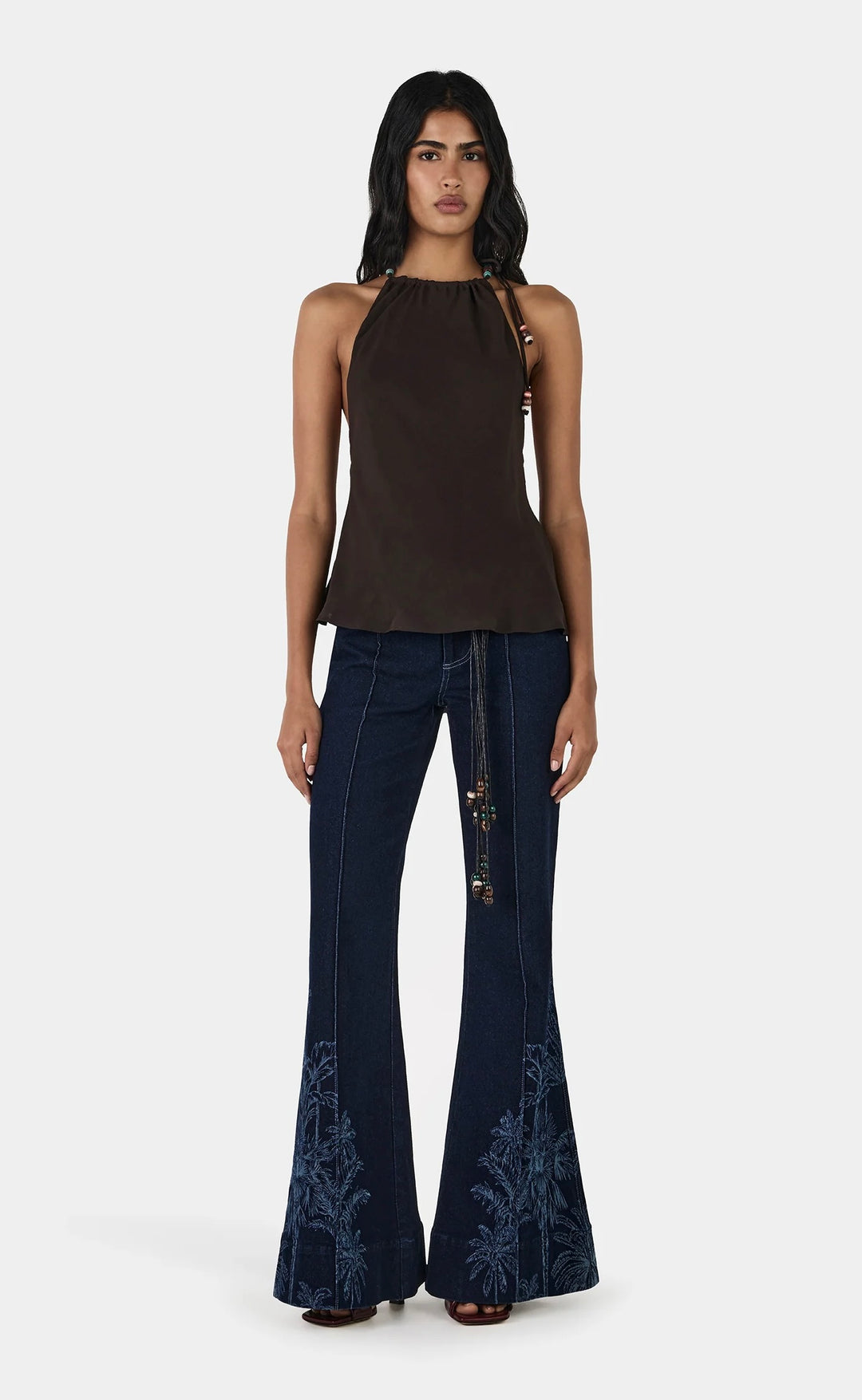 Juniper Silk Top Chocolate