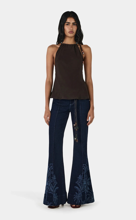 Juniper Silk Top Chocolate