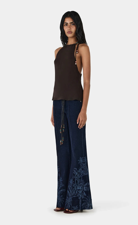 Juniper Silk Top Chocolate