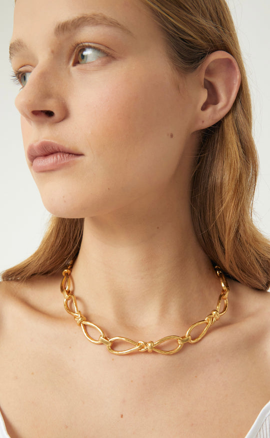 Knoted Choker Gold