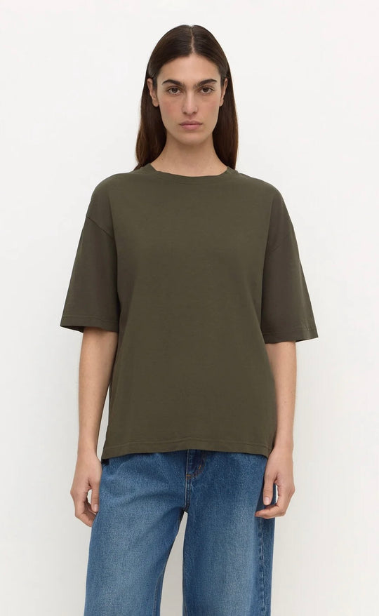 Kira Cotton Hemp Tee Dark Military