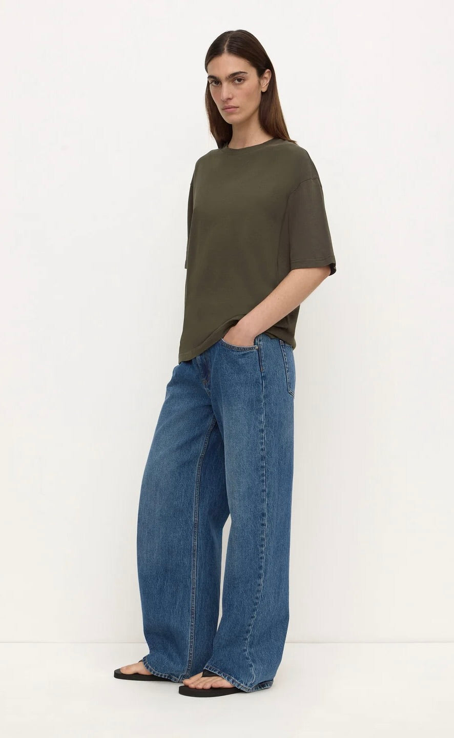 Kira Cotton Hemp Tee Dark Military