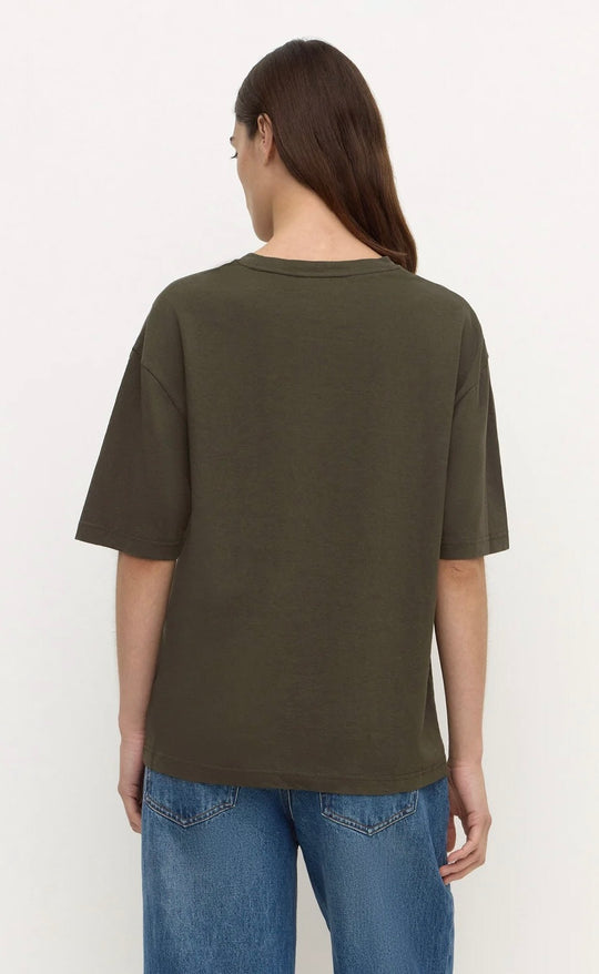 Kira Cotton Hemp Tee Dark Military