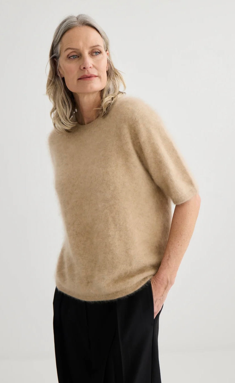Cashmere T-Shirt Soft Beige