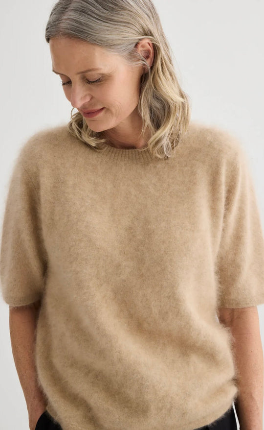 Cashmere T-Shirt Soft Beige