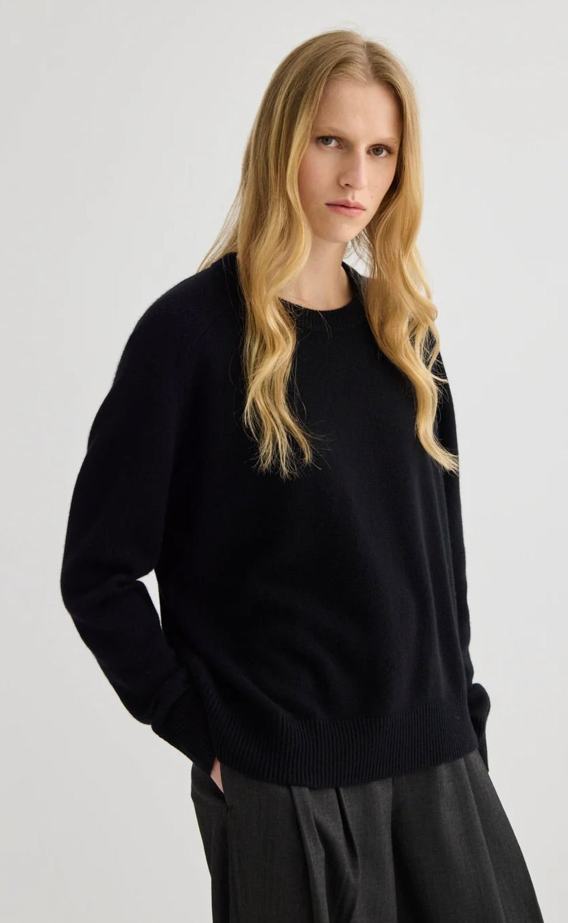 Cashmere Oversized Crewneck Black