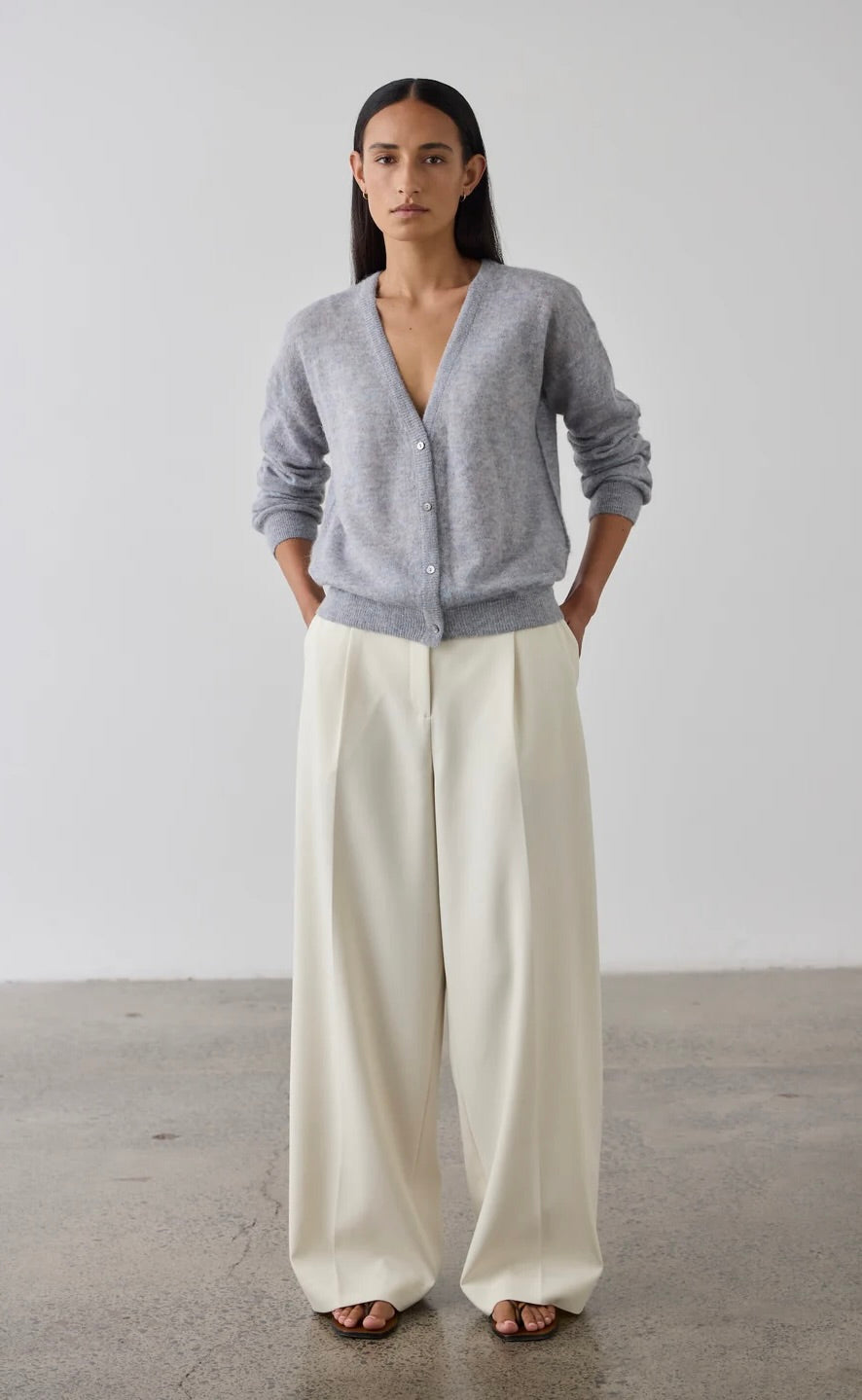 Fine Alpaca Cardigan Heather