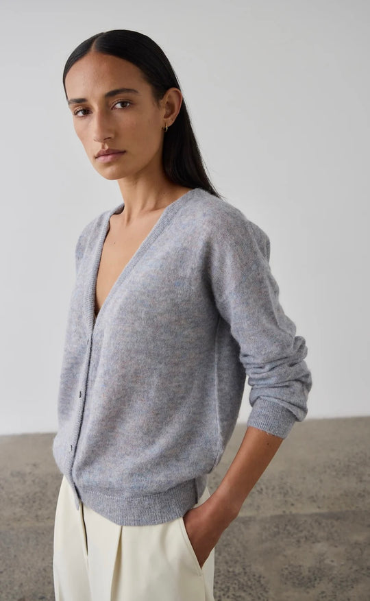 Fine Alpaca Cardigan Heather