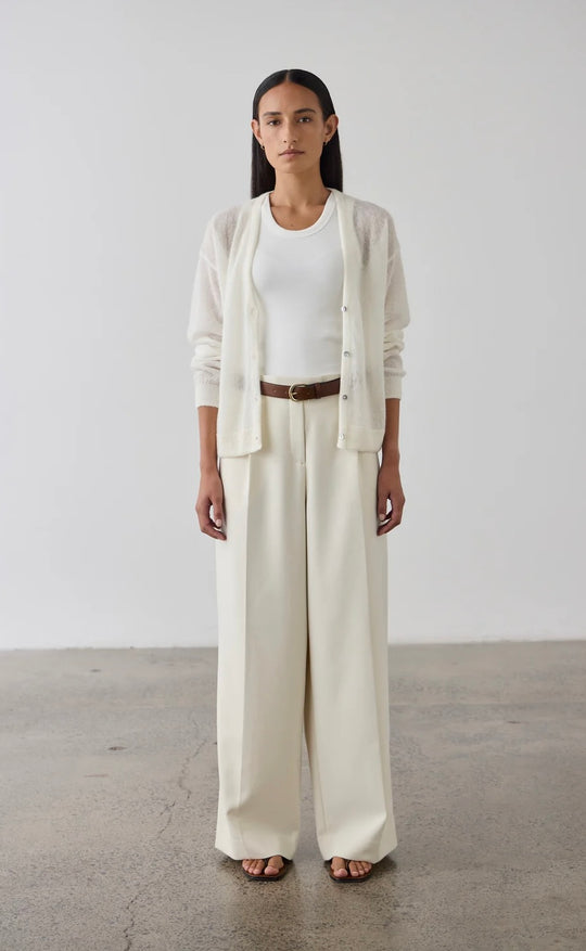 Fine Alpaca Cardigan Cream