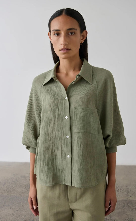 Raglan Sleeve Blouse Olive