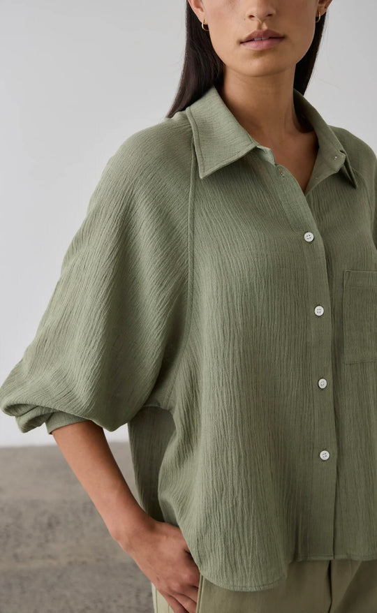 Raglan Sleeve Blouse Olive