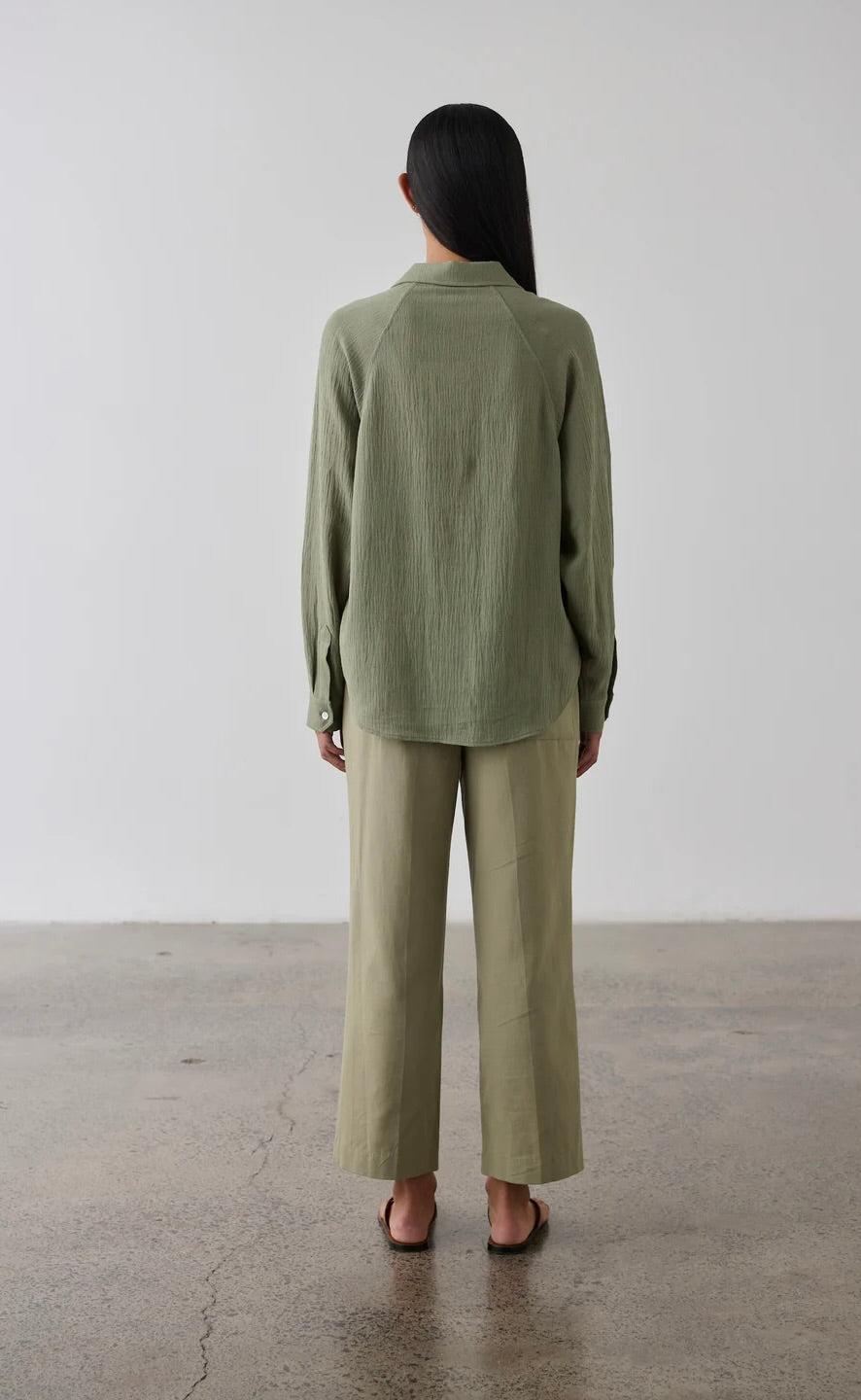 Raglan Sleeve Blouse Olive