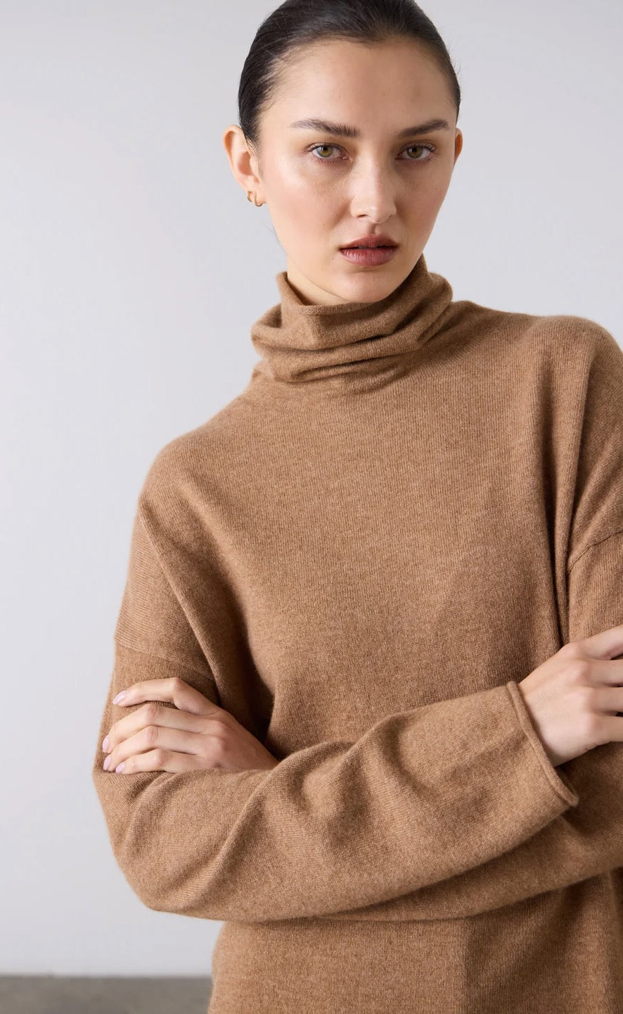 Mara Funnel Neck Gingerbread