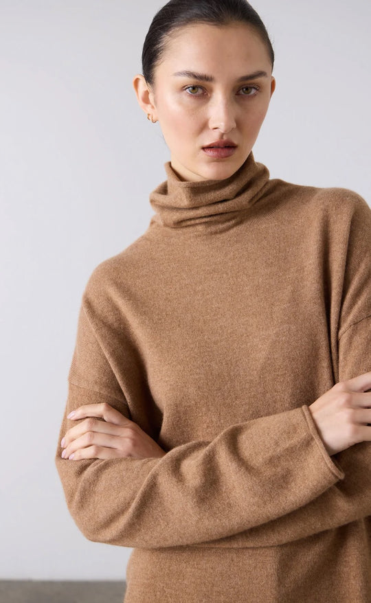 Mara Funnel Neck Gingerbread