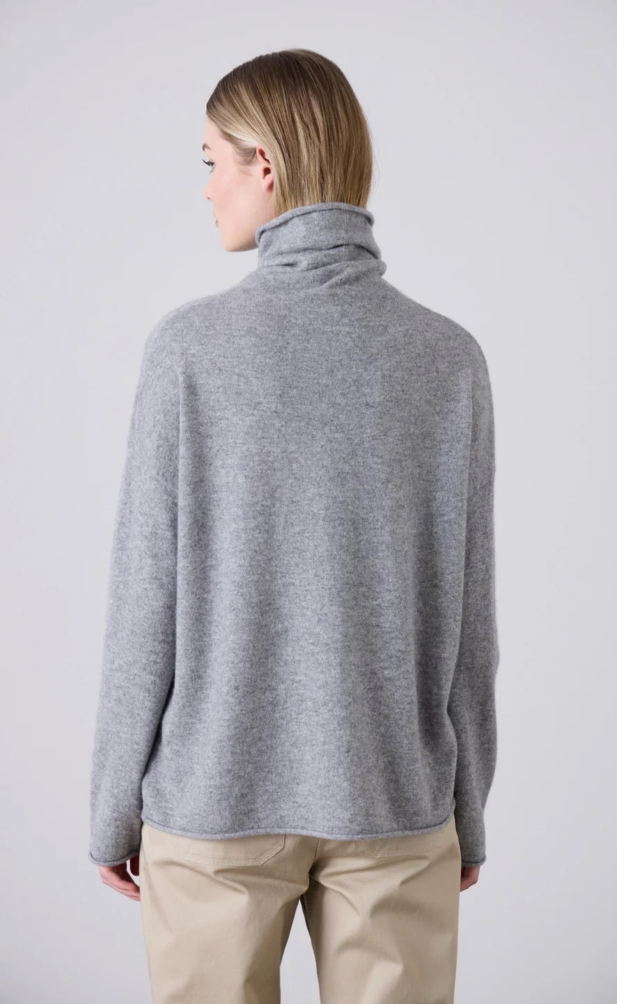 Mara Funnel Neck Grey Marle