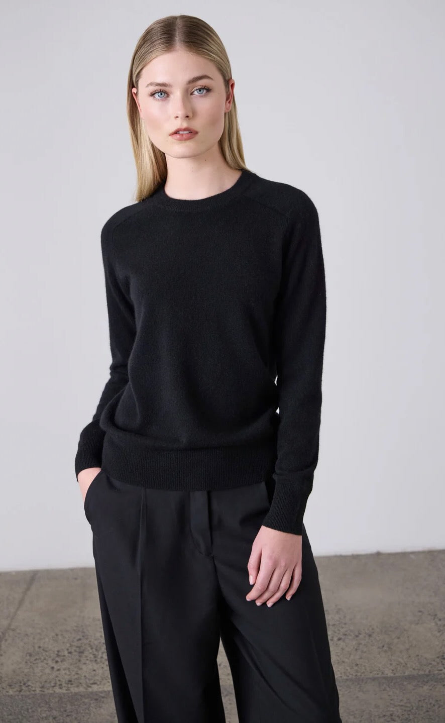 Sam Cashmere Crew Black