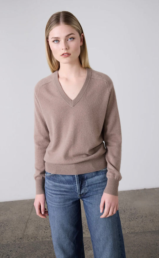 Amy Cashmere V-Neck Mink