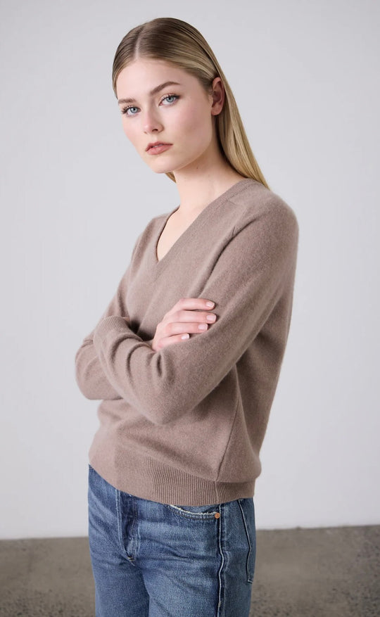 Amy Cashmere V-Neck Mink