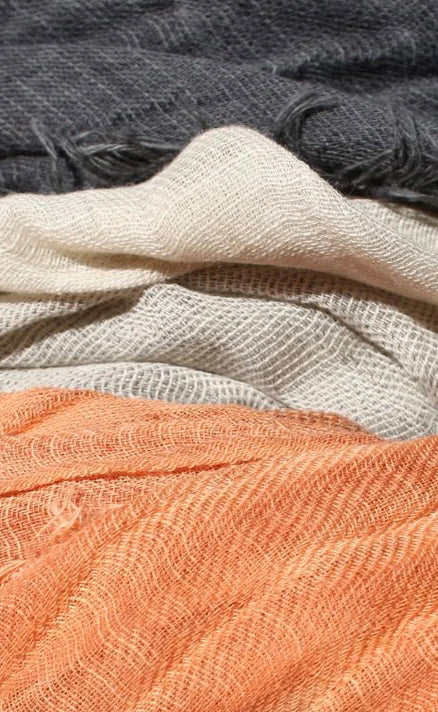 Scarf - Linen Blend - Charcoal