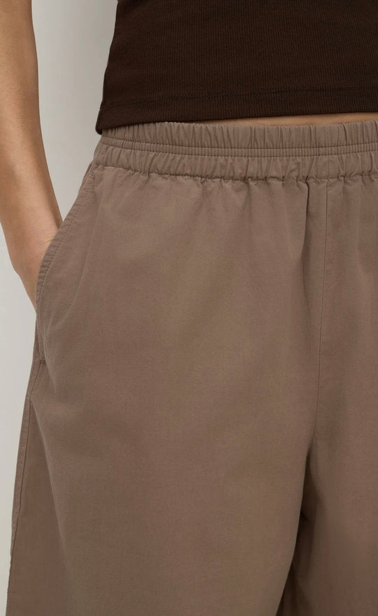 Elaine Washed Cotton Pant Dark Sand