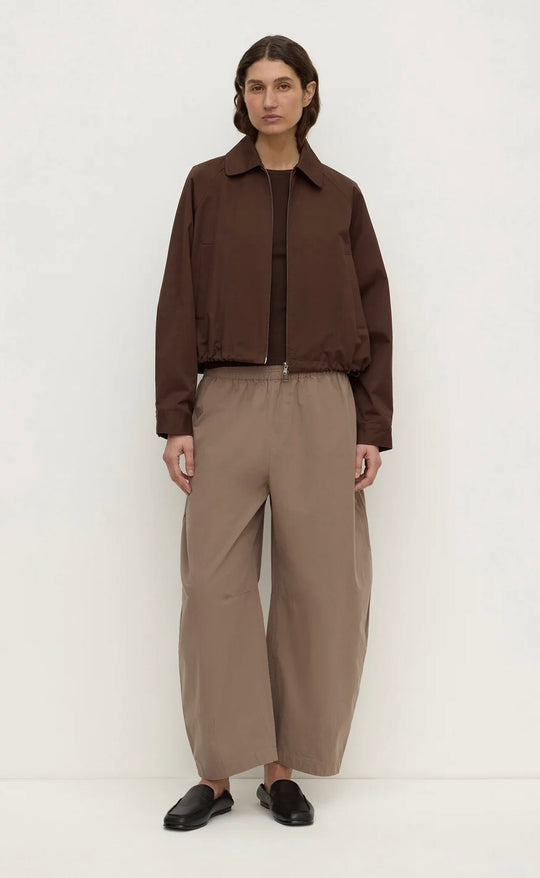 Elaine Washed Cotton Pant Dark Sand