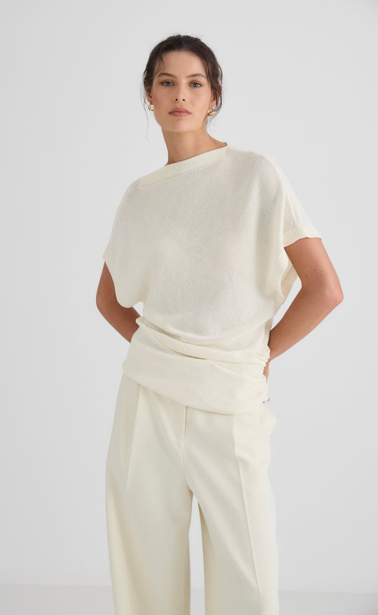 Luna Boat Neck Knit Vanilla