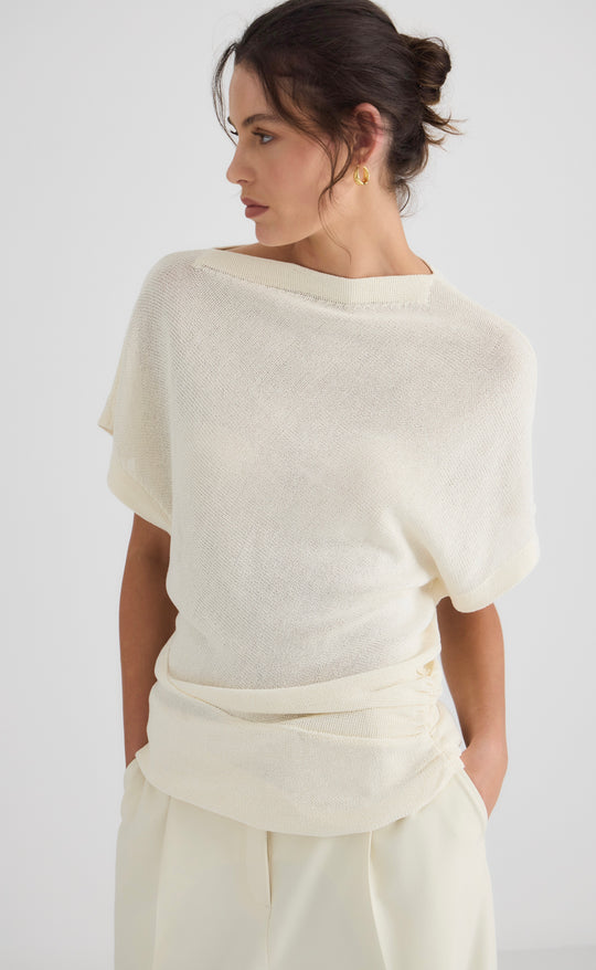 Luna Boat Neck Knit Vanilla