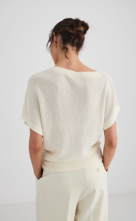 Luna Boat Neck Knit Vanilla