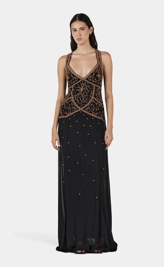 Maja Beaded Maxi Dress Onyx & Oak