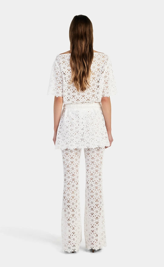 Marla Lace Tunic Top Ivory