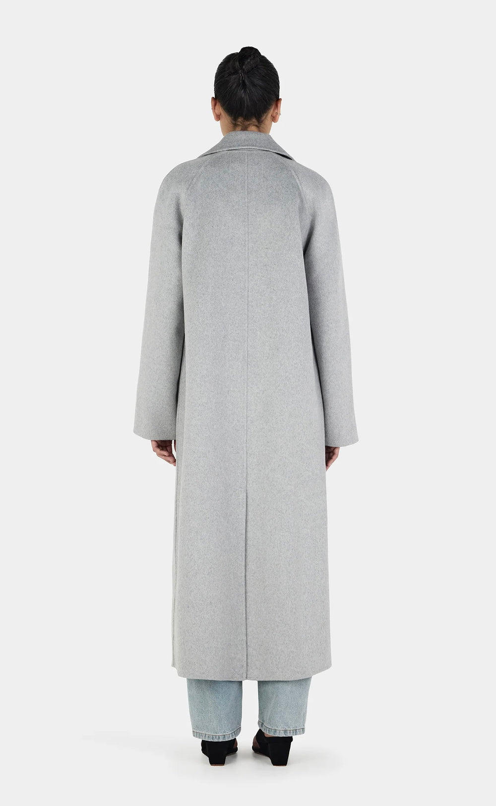 Mathews Wool Coat Longline Grey