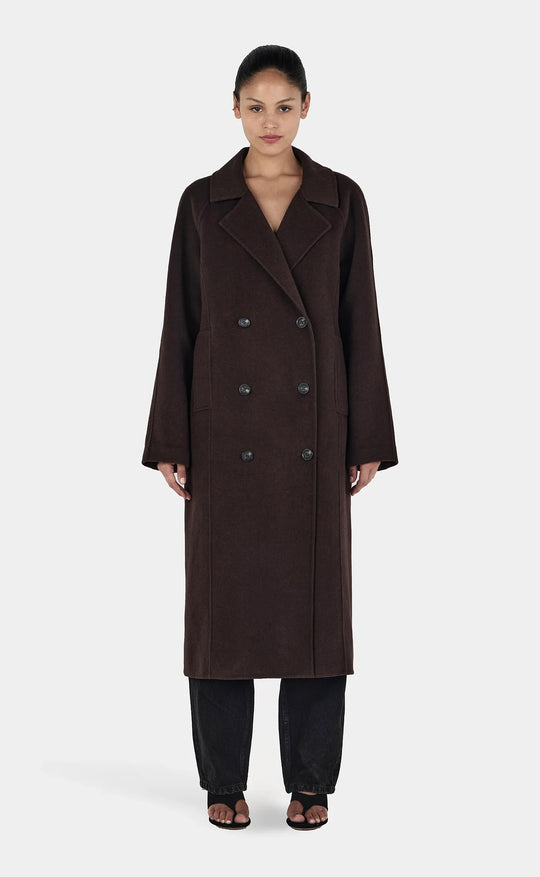 Mathews Wool Coat Regular Chocolate