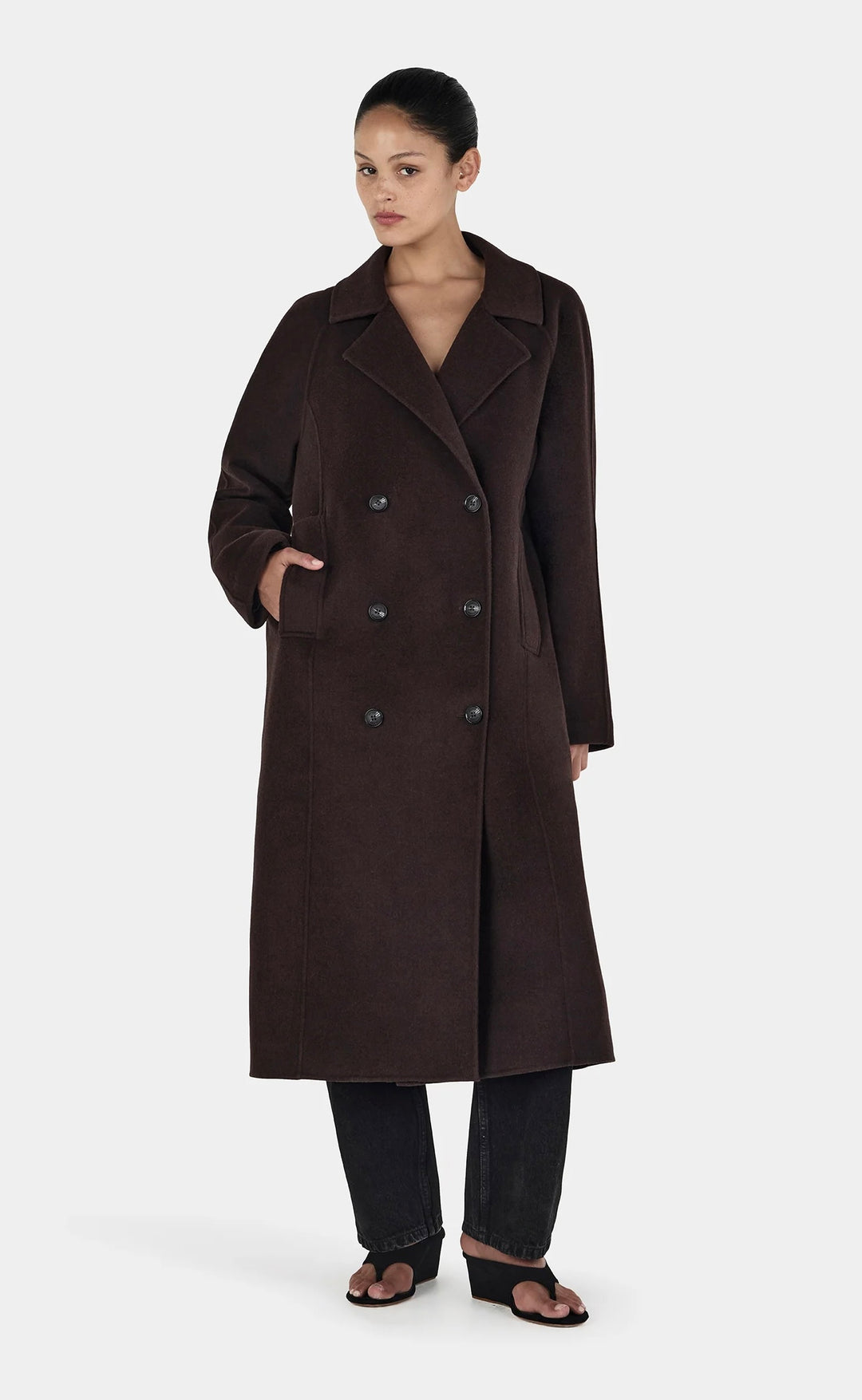 Mathews Wool Coat Regular Chocolate