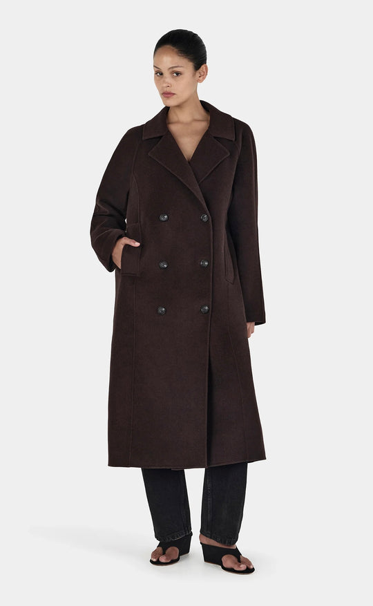 Mathews Wool Coat Regular Chocolate