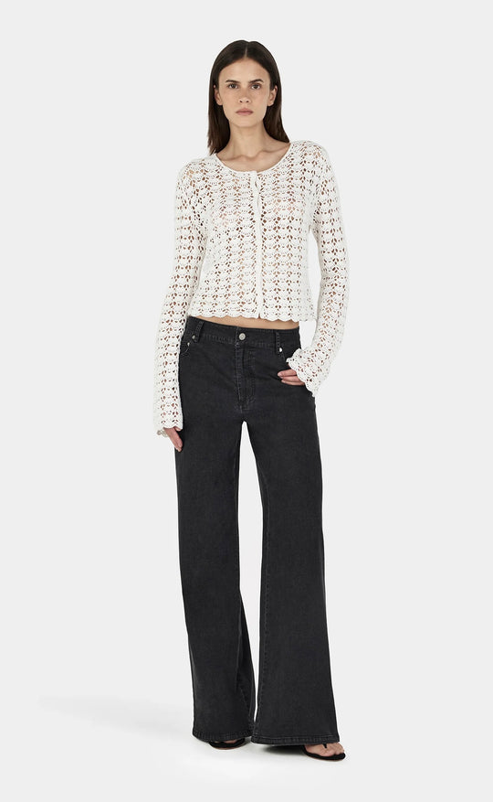 Cleo Crochet Cardi Cream