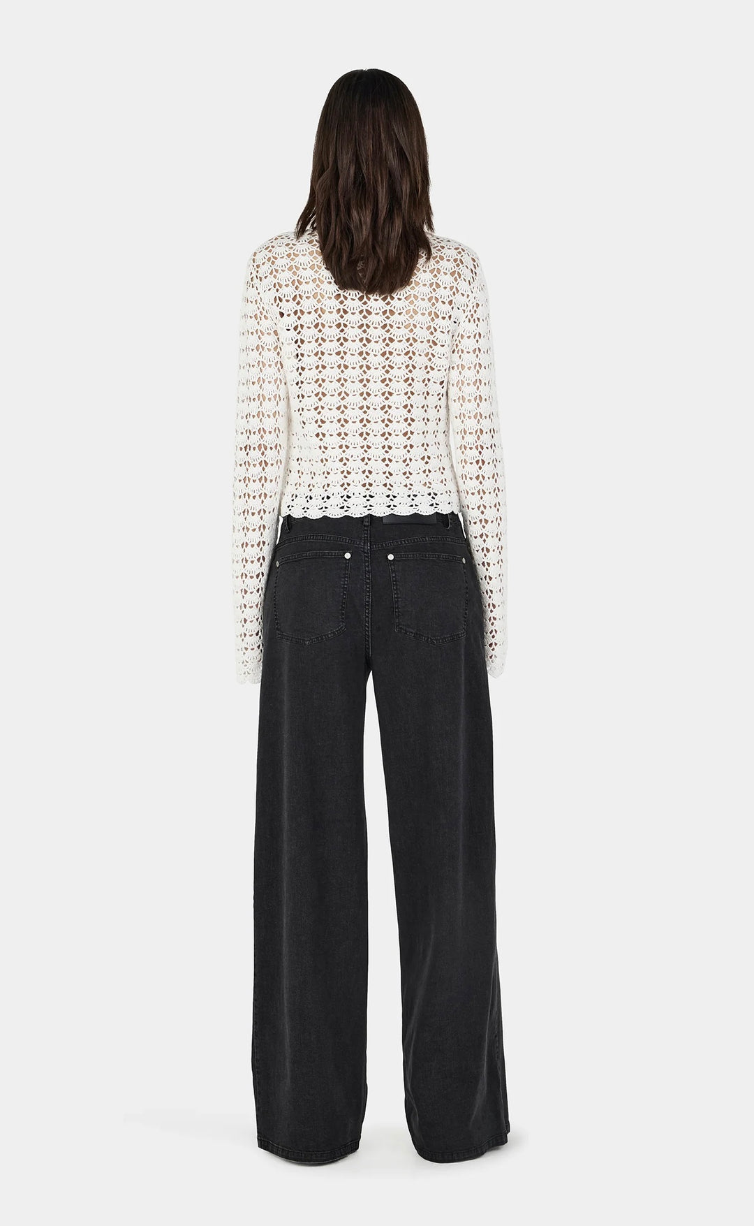 Cleo Crochet Cardi Cream