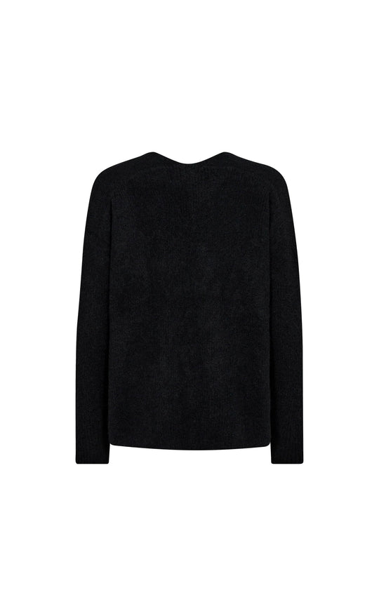 Thora V-Neck Knit Black