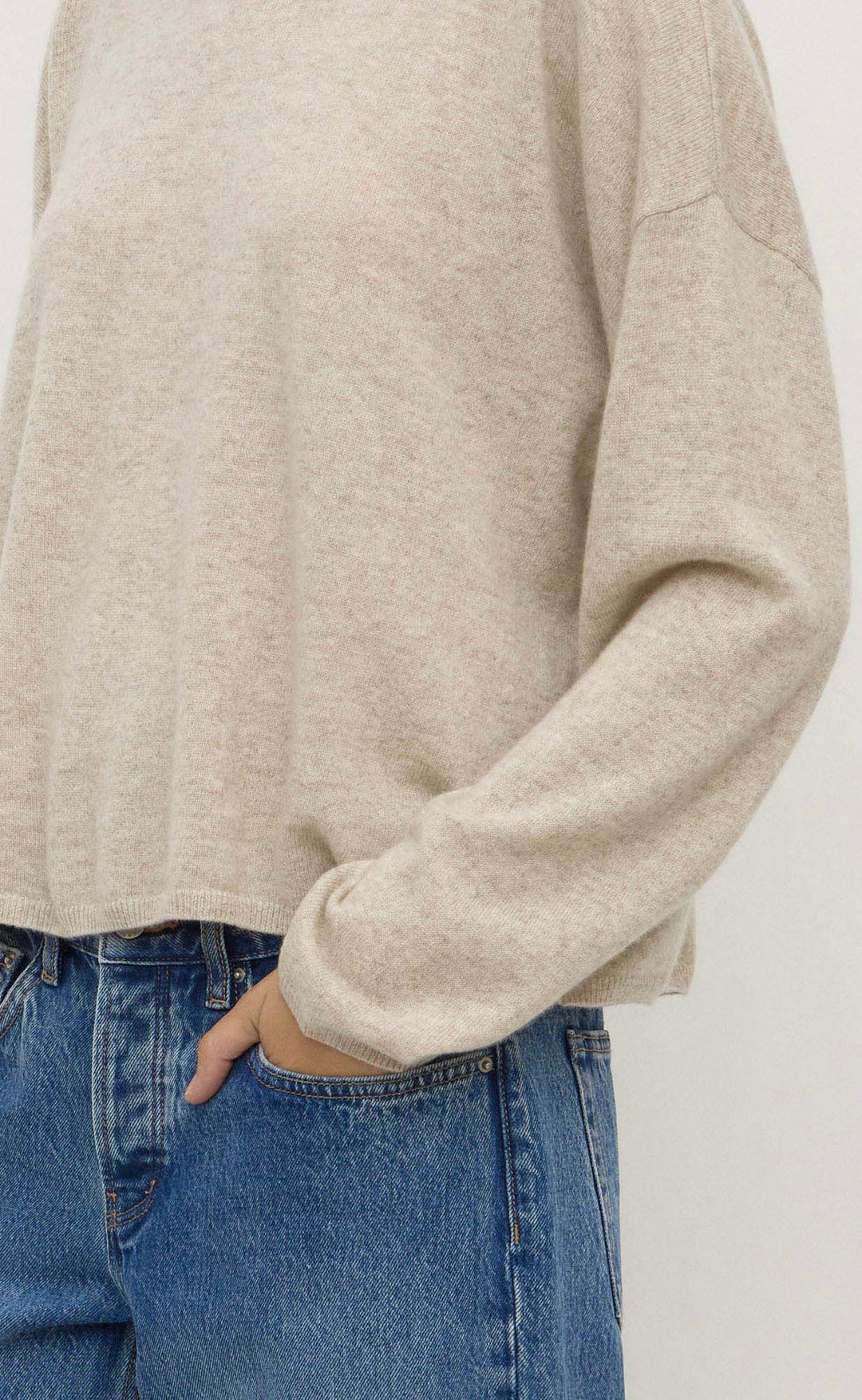 Odelle Cashmere Knit Oat Marle
