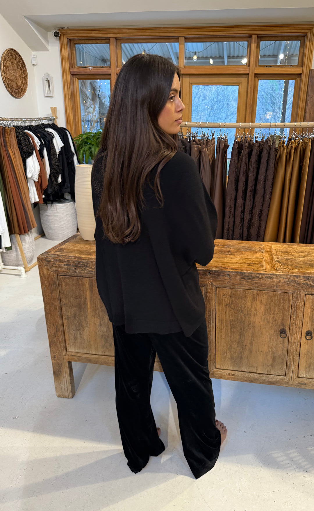 Palazzo Pant Black Velvet