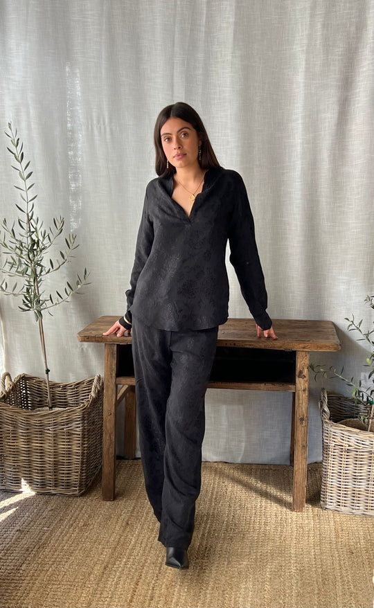 Luminate Shirt Damask Rose Black