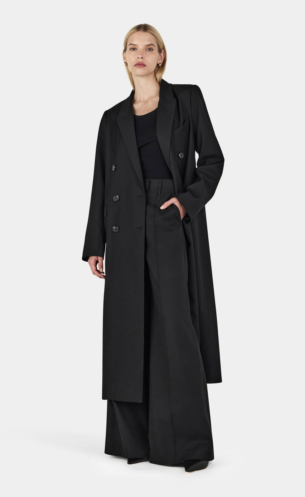 Renata Longline Blazer Black