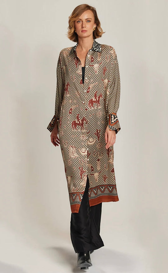 Athena Collar Button Up Dress Rodeo