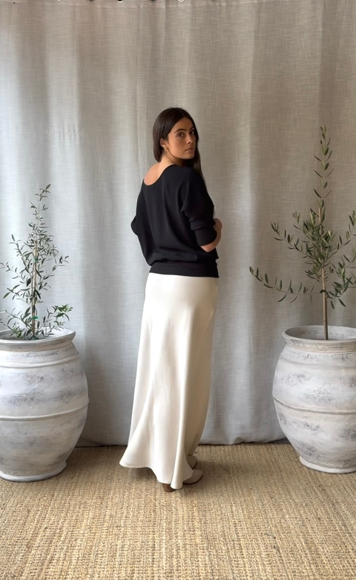 Renee Maxi Skirt Sand Linen Twill