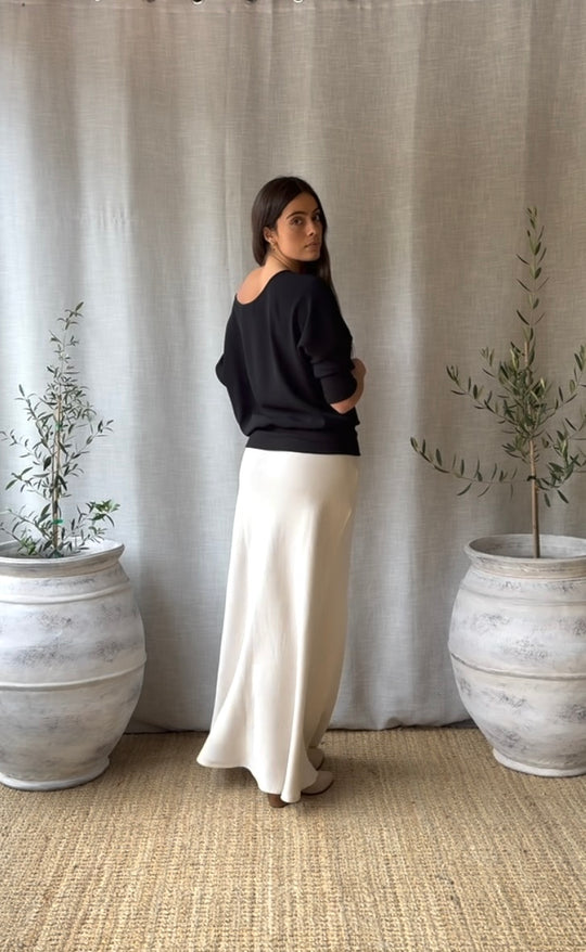 Renee Maxi Skirt Sand Linen Twill